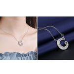 Dây chuyền mặt chữ cái tiếng Anh thời trang nữ bạc Sterling S925, C, H, K, M