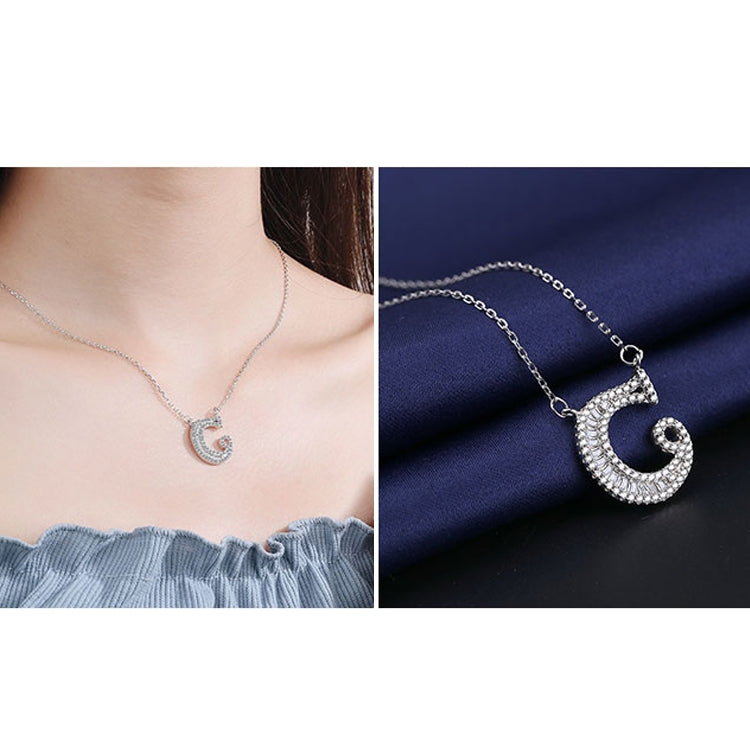 Dây chuyền mặt chữ cái tiếng Anh thời trang nữ bạc Sterling S925, C, H, K, M