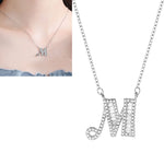 Dây chuyền mặt chữ cái tiếng Anh thời trang nữ bạc Sterling S925, C, H, K, M