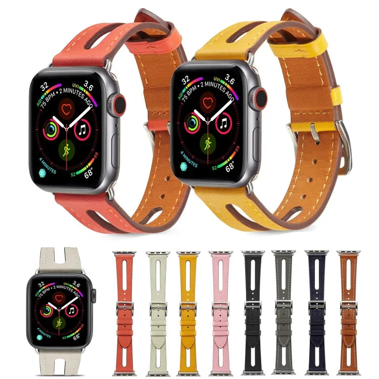 Dây đồng hồ da hạng nhất cho Apple Watch Series 6 & SE & 5 & 4 40mm / 3 & 2 & 1 38mm