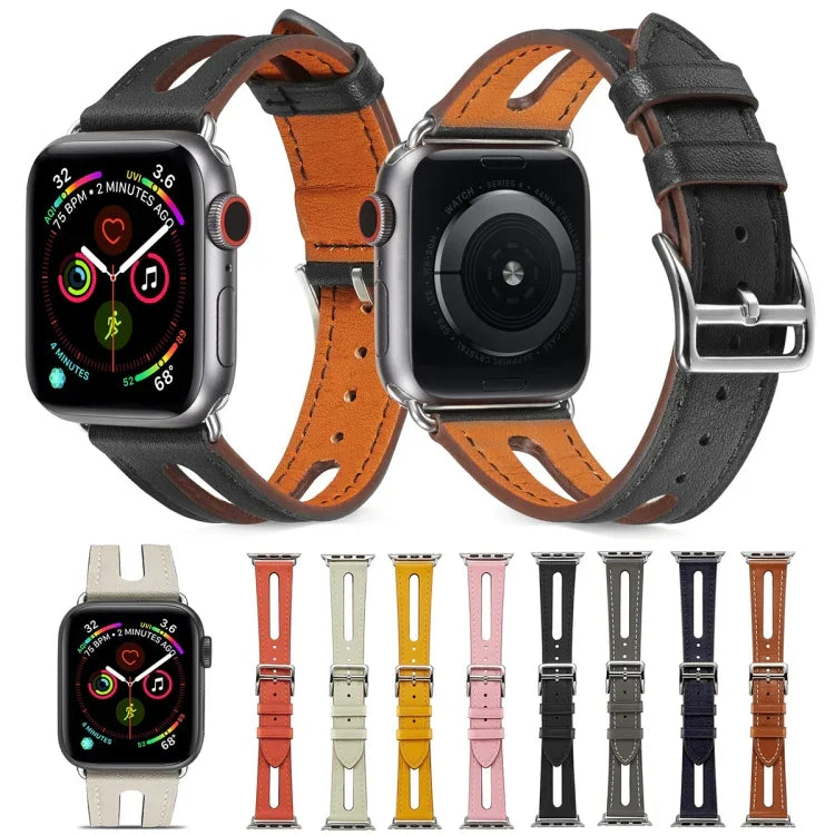 Dây đồng hồ da thuộc hạng nhất cho Apple Watch Series 6 & SE & 5 & 4 44mm / 3 & 2 & 1 42mm