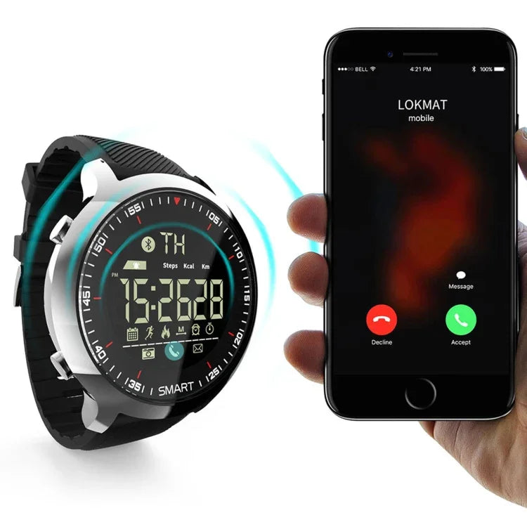 Đồng hồ thông minh Lokmat MK18 màn hình tròn 1.1 inch IP68 chống nước, Hỗ trợ nhắc thông tin / điều khiển camera từ xa / theo dõi chuyển động đi bộ