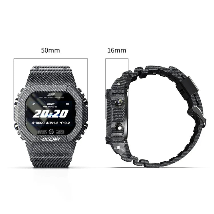 Đồng hồ thông minh Lokmat OCEAN màn hình cảm ứng TFT 1.14 inch IP68 chống nước, Hỗ trợ nhắc thông tin / theo dõi giấc ngủ / ghi chép thể thao