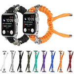 Dây đồng hồ bện dây dù hình đầu lâu, Dành cho Apple Watch Ultra 49mm / Series 8&7 45mm / SE 2&6&SE&5&4 44mm / 3&2&1 42mm, Dành cho Apple Watch Series 8&7 41mm / SE 2&6&SE&5&4 40mm / 3&2&1 38mm