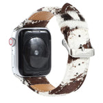 Dây đồng hồ da in họa tiết báo lông ngựa, Dành cho Apple Watch Ultra 49mm / Series 8&7 45mm / SE 2&6&SE&5&4 44mm / 3&2&1 42mm, Dành cho Apple Watch Series 8&7 41mm / SE 2&6&SE&5&4 40mm / 3&2&1 38mm