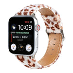 Dây đồng hồ da in họa tiết báo lông ngựa, Dành cho Apple Watch Ultra 49mm / Series 8&7 45mm / SE 2&6&SE&5&4 44mm / 3&2&1 42mm, Dành cho Apple Watch Series 8&7 41mm / SE 2&6&SE&5&4 40mm / 3&2&1 38mm