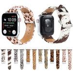 Dây đồng hồ da in họa tiết báo lông ngựa, Dành cho Apple Watch Ultra 49mm / Series 8&7 45mm / SE 2&6&SE&5&4 44mm / 3&2&1 42mm, Dành cho Apple Watch Series 8&7 41mm / SE 2&6&SE&5&4 40mm / 3&2&1 38mm