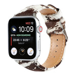 Dây đồng hồ da in họa tiết báo lông ngựa, Dành cho Apple Watch Ultra 49mm / Series 8&7 45mm / SE 2&6&SE&5&4 44mm / 3&2&1 42mm, Dành cho Apple Watch Series 8&7 41mm / SE 2&6&SE&5&4 40mm / 3&2&1 38mm