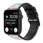 Dây đồng hồ da in họa tiết, Dành cho Apple Watch Series 7 45mm / 6 & SE & 5 & 4 44mm / 3 & 2 & 1 42mm, Dành cho Apple Watch Series 8&7 41mm / SE 2&6&SE&5&4 40mm / 3&2&1 38mm, Dành cho Apple Watch PSeries 7 41mm / 6 & SE & 5 & 4 40mm / 3 & 2 & 1 38mm