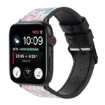 Dây đồng hồ da in họa tiết, Dành cho Apple Watch Series 7 45mm / 6 & SE & 5 & 4 44mm / 3 & 2 & 1 42mm, Dành cho Apple Watch Series 8&7 41mm / SE 2&6&SE&5&4 40mm / 3&2&1 38mm, Dành cho Apple Watch PSeries 7 41mm / 6 & SE & 5 & 4 40mm / 3 & 2 & 1 38mm