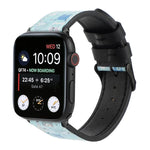 Dây đồng hồ da in họa tiết, Dành cho Apple Watch Series 7 45mm / 6 & SE & 5 & 4 44mm / 3 & 2 & 1 42mm, Dành cho Apple Watch Series 8&7 41mm / SE 2&6&SE&5&4 40mm / 3&2&1 38mm, Dành cho Apple Watch PSeries 7 41mm / 6 & SE & 5 & 4 40mm / 3 & 2 & 1 38mm