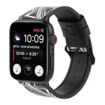 Dây đồng hồ da in họa tiết, Dành cho Apple Watch Series 7 45mm / 6 & SE & 5 & 4 44mm / 3 & 2 & 1 42mm, Dành cho Apple Watch Series 8&7 41mm / SE 2&6&SE&5&4 40mm / 3&2&1 38mm, Dành cho Apple Watch PSeries 7 41mm / 6 & SE & 5 & 4 40mm / 3 & 2 & 1 38mm