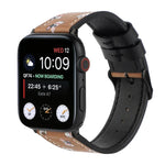 Dây đồng hồ da in họa tiết, Dành cho Apple Watch Series 7 45mm / 6 & SE & 5 & 4 44mm / 3 & 2 & 1 42mm, Dành cho Apple Watch Series 8&7 41mm / SE 2&6&SE&5&4 40mm / 3&2&1 38mm, Dành cho Apple Watch PSeries 7 41mm / 6 & SE & 5 & 4 40mm / 3 & 2 & 1 38mm