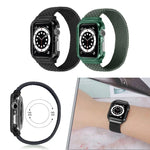 Dây đeo tay thay thế dệt có khung cho Apple Watch Series 6 & SE & 5 & 4 40mm / 3 & 2 & 1 38mm, 128mm, 135mm, 140mm, 145mm, 150mm, 155mm