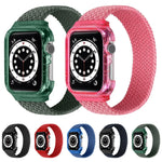 Dây đeo tay thay thế dệt có khung cho Apple Watch Series 6 & SE & 5 & 4 40mm / 3 & 2 & 1 38mm, 128mm, 135mm, 140mm, 145mm, 150mm, 155mm