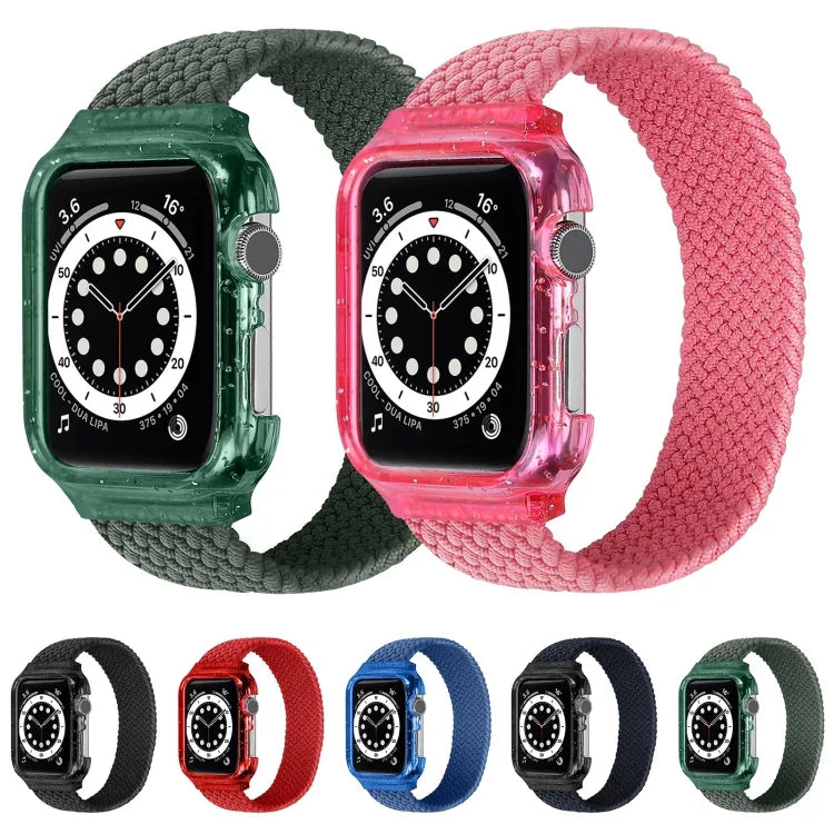 Dây đeo tay thay thế dệt có khung cho Apple Watch Series 6 & SE & 5 & 4 40mm / 3 & 2 & 1 38mm, 128mm, 135mm, 140mm, 145mm, 150mm, 155mm