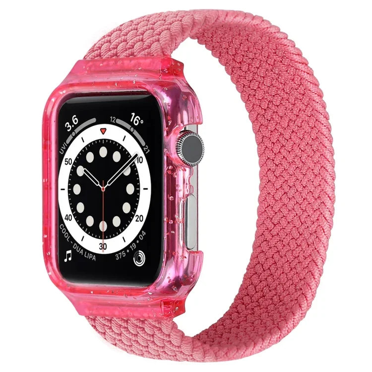 Dây đeo tay thay thế dệt có khung cho Apple Watch Series 6 & SE & 5 & 4 40mm / 3 & 2 & 1 38mm, 128mm, 135mm, 140mm, 145mm, 150mm, 155mm