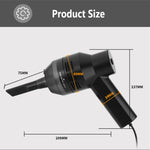 Máy hút bụi mini cầm tay dùng trong gia đình và ô tô, sạc USB, model HK-6019D