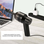 Máy hút bụi mini cầm tay dùng trong gia đình và ô tô, sạc USB, model HK-6019D