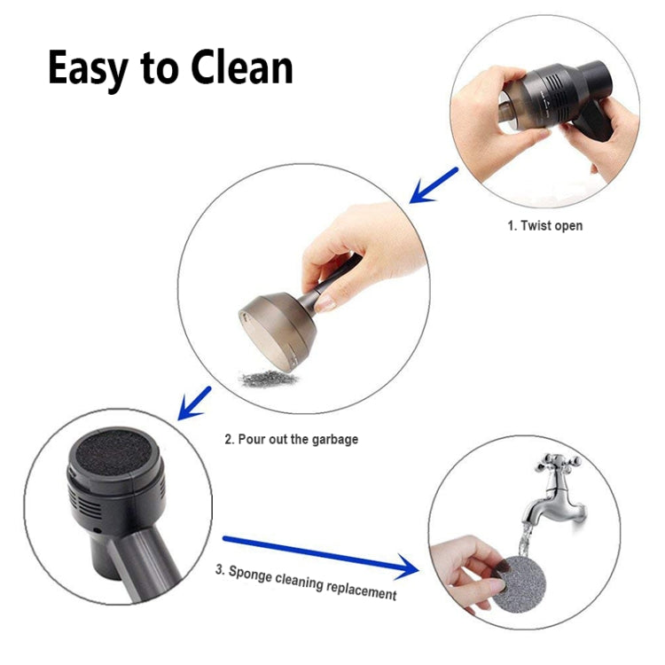 Máy hút bụi mini cầm tay dùng trong gia đình và ô tô, sạc USB, model HK-6019D