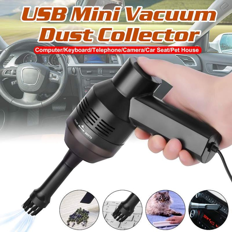 Máy hút bụi mini cầm tay dùng trong gia đình và ô tô, sạc USB, model HK-6019D
