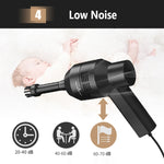 Máy hút bụi mini cầm tay dùng trong gia đình và ô tô, sạc USB, model HK-6019D