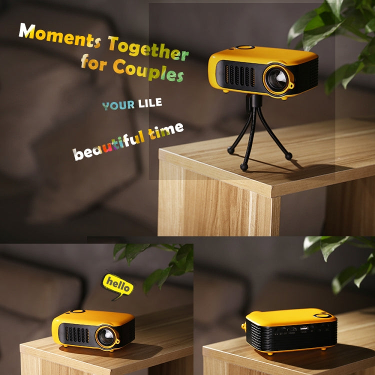 Máy chiếu kỹ thuật số HD rạp hát mini tại nhà TRANSJEE A2000 320x240P 1000 ANSI Lumens, loại phích cắm: phích cắm Mỹ (màu trắng)