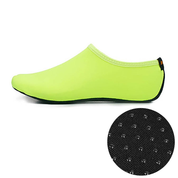 Giày và tất lặn đế vải dày có hạt nhựa chống trượt, màu trơn, một đôi, size XXXS, XXS, XS, S, M, L, XL, XXL, XXXL