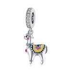 Mặt dây chuyền alpaca dễ thương bạc S925 tự làm vòng tay dây chuyền, alpaca dễ thương