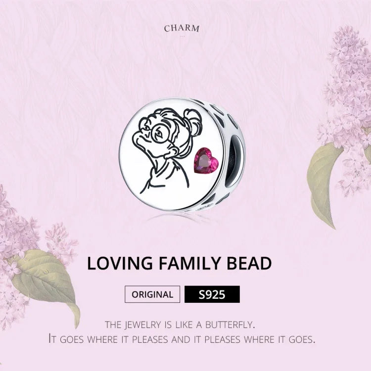 Hạt bạc S925 Sterling hình chữ cái hoa phụ kiện vòng tay vòng cổ tự làm, Chữ cái hoa