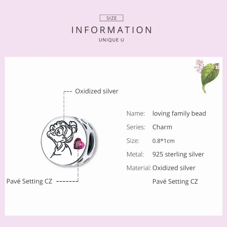 Hạt bạc S925 Sterling hình chữ cái hoa phụ kiện vòng tay vòng cổ tự làm, Chữ cái hoa