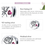 Hạt bạc S925 Sterling hình chữ cái hoa phụ kiện vòng tay vòng cổ tự làm, Chữ cái hoa