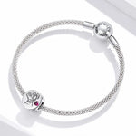 Hạt bạc S925 Sterling hình chữ cái hoa phụ kiện vòng tay vòng cổ tự làm, Chữ cái hoa
