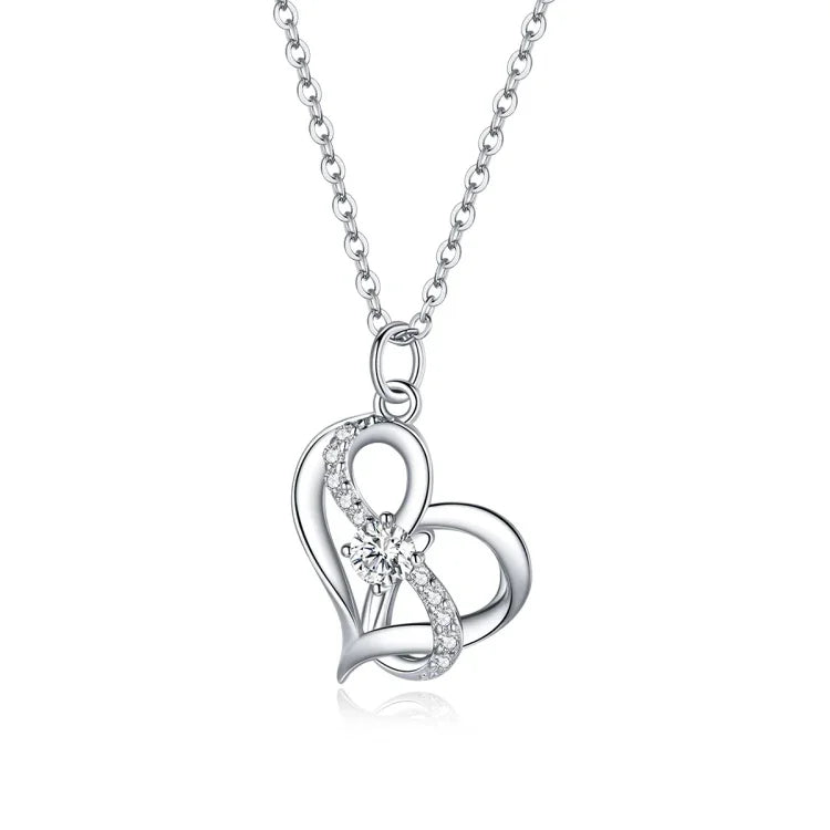 Dây chuyền nữ bạc S925 Sterling hình trái tim trao gửi, Trái tim trao gửi