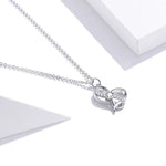 Dây chuyền nữ bạc S925 Sterling hình trái tim trao gửi, Trái tim trao gửi