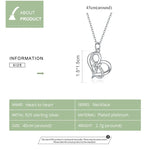 Dây chuyền nữ bạc S925 Sterling hình trái tim trao gửi, Trái tim trao gửi
