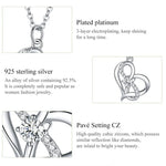 Dây chuyền nữ bạc S925 Sterling hình trái tim trao gửi, Trái tim trao gửi