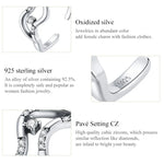 Nhẫn nữ bạc S925 Sterling hình dải ngân hà và sao mở, Dải ngân hà và sao