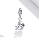 Mặt dây chuyền bạc S925 Sterling hình con lười nhỏ dễ thương phụ kiện vòng tay vòng cổ tự làm, Con lười nhỏ
