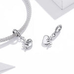 Mặt dây chuyền bạc S925 Sterling hình con lười nhỏ dễ thương phụ kiện vòng tay vòng cổ tự làm, Con lười nhỏ