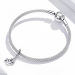 Mặt dây chuyền bạc S925 Sterling hình con lười nhỏ dễ thương phụ kiện vòng tay vòng cổ tự làm, Con lười nhỏ