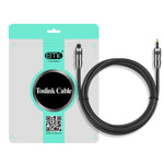Cáp âm thanh quang kỹ thuật số EMK OD1.0mm Toslink 3.5mm sang Mini Toslink, dài 1m, 1.5m, 2m, 3m, 5m