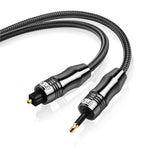 Cáp âm thanh quang kỹ thuật số EMK OD1.0mm Toslink 3.5mm sang Mini Toslink, dài 1m, 1.5m, 2m, 3m, 5m