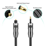 Cáp âm thanh quang kỹ thuật số EMK OD1.0mm Toslink 3.5mm sang Mini Toslink, dài 1m, 1.5m, 2m, 3m, 5m