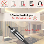 Cáp âm thanh quang kỹ thuật số EMK OD1.0mm Toslink 3.5mm sang Mini Toslink, dài 1m, 1.5m, 2m, 3m, 5m