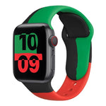 Dây đeo thể thao silicone màu đen Unity thay thế cho Apple Watch Series 6 & SE & 5 & 4 40mm / 3 & 2 & 1 38mm, Dành cho Apple Watch 40mm/38mm