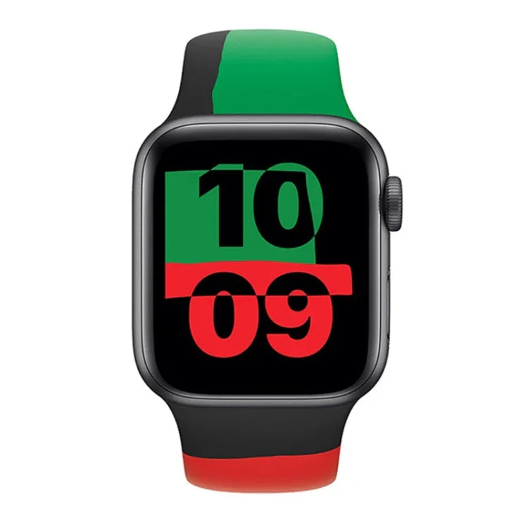 Dây đeo thể thao silicone màu đen Unity thay thế cho Apple Watch Series 6 & SE & 5 & 4 40mm / 3 & 2 & 1 38mm, Dành cho Apple Watch 40mm/38mm