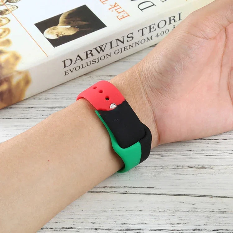 Dây đeo thể thao silicone màu đen Unity thay thế cho Apple Watch Series 6 & SE & 5 & 4 40mm / 3 & 2 & 1 38mm, Dành cho Apple Watch 40mm/38mm