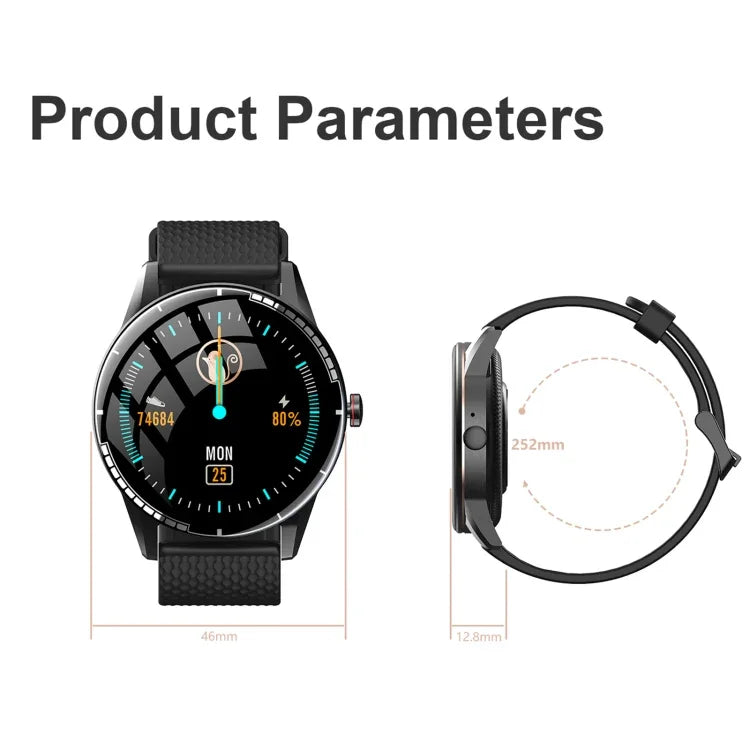 Đồng hồ thông minh H6 màn hình cảm ứng 1.28 inch IP67 chống nước, Hỗ trợ gọi Bluetooth / theo dõi giấc ngủ / nhịp tim