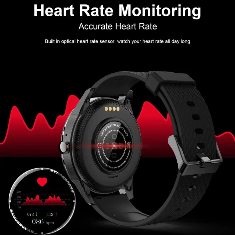 Đồng hồ thông minh H6 màn hình cảm ứng 1.28 inch IP67 chống nước, Hỗ trợ gọi Bluetooth / theo dõi giấc ngủ / nhịp tim
